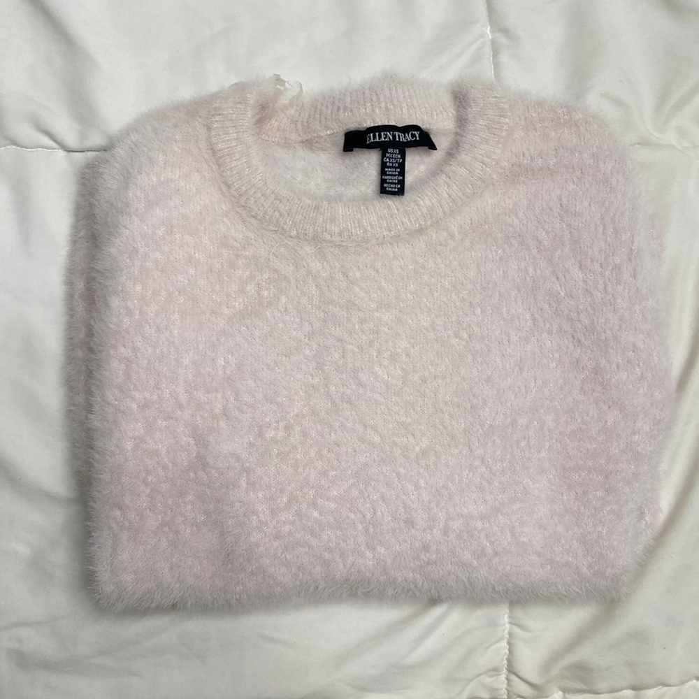 Ellen Tracy fitted fuzzy sweater
